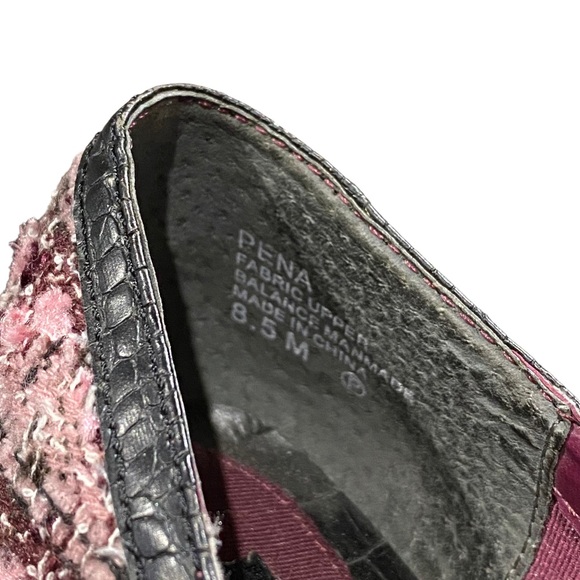 Mudd Purple Plaid Knit Fabric Heels Shoes Women's Size 8.5 M US Vintage Shoe - Picture 7 of 9